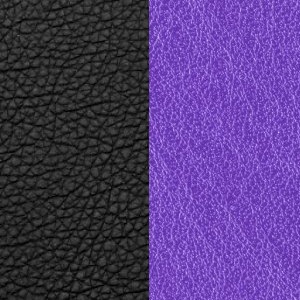 Чёрная экокожа/фиолетовая экокожа