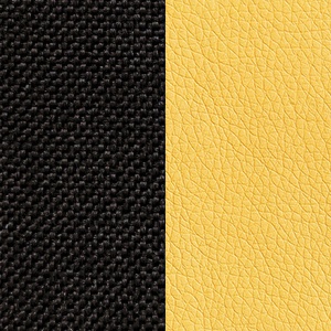 Чёрная ткань/жёлтая экокожа
