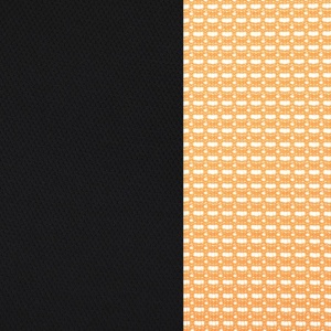 Оранжевая сетка / чёрная ткань