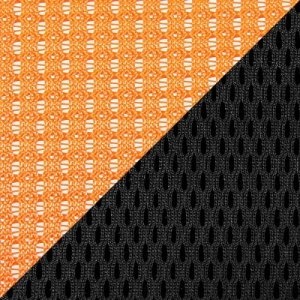 Оранжевая сетка / чёрная ткань